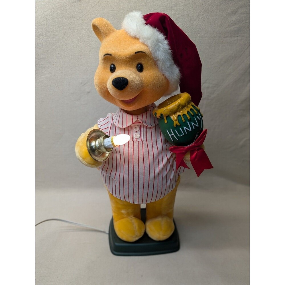 Telco Disney Winnie the Pooh Motion-ette Animated Christmas Figure PJs Candle **